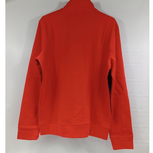 Nautica 1/4 Zip Front Fleece Sweater Sunrise Red Size Medium NWT - Picture 5 of 9